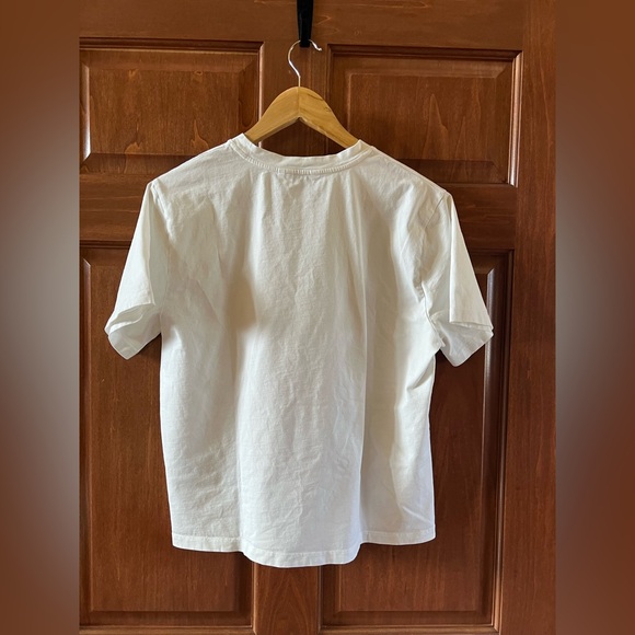 Marimekko T-shirt White with Graphic Art in Red and Tan Size L - Picture 4 of 13